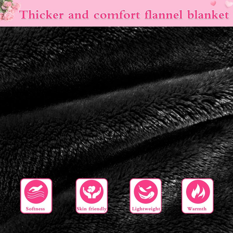 KPBLIS Wearable Blanket Hoodie Gifts for Women Men, Cozy Hoodie Blankets Sweatshirt Christmas Birthday Gifts for Women Mom Wife, Warm Fleece Hooded Blanket with Sleeves for Adults, Black - Image 4
